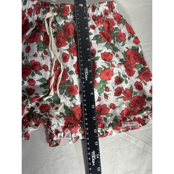 Cozy core  comfy Violet & Brooks Red‎ rose Lounge/Pajama Shorts Size XS/S - Picture 8 of 11